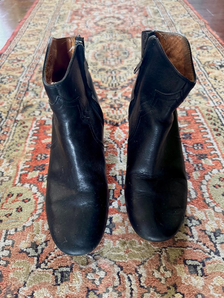 Isabel Marant Black Leather Ankle Boots Made In France